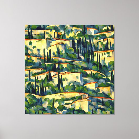 ポール・セザンヌ – モンサントビクトワール1887スタイルアート キャンバスプリント (正面)
