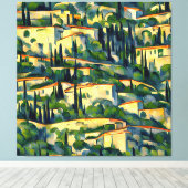 ポール・セザンヌ – モンサントビクトワール1887スタイルアート キャンバスプリント (インサイチュ (ウッドフロア))