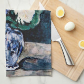 ポール・セザンヌ・リトル・デルフトとのブーケ キッチンタオル (四つ折り)