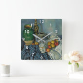 ポール・セザンヌ – リンゴのある静物 スクエア壁時計 (ホーム)