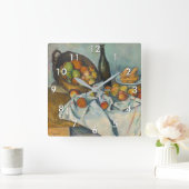 ポール・セザンヌ – リンゴのかご スクエア壁時計 (ホーム)