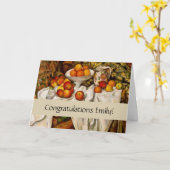 ポール・セザンヌ・リンゴ・オレンジ印象派 カード (黄色い花)