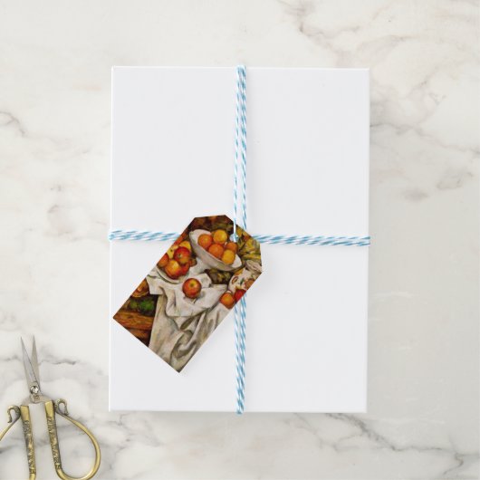 ポール・セザンヌ・リンゴ・オレンジ印象派 ギフトタグ (より糸付き)