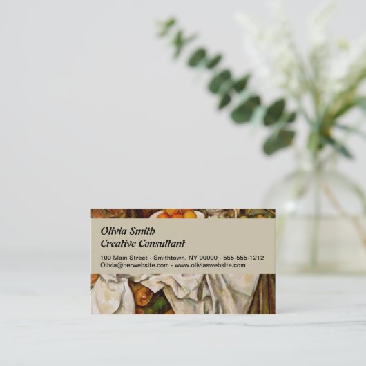 ポール・セザンヌ・リンゴ・オレンジ印象派 名刺 (スタンド正面)