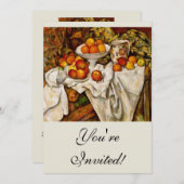 ポール・セザンヌ・リンゴ・オレンジ印象派 招待状 (正面/裏面)