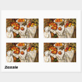 ポール・セザンヌ・リンゴ・オレンジ印象派 長方形シール (シート)