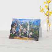 ポール・セザンヌ - 五人の水浴 カード (黄色い花)