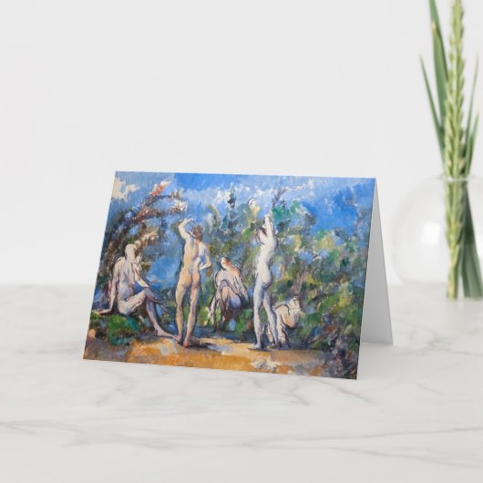 ポール・セザンヌ - 五人の水浴 カード (正面)