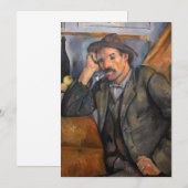 ポール・セザンヌ - 喫煙者 招待状 (正面/裏面)