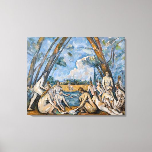 ポール・セザンヌ - 大いなる水浴 キャンバスプリント (正面)