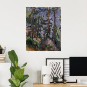 ポール・セザンヌ – 松と岩 ポスター (ホームオフィス)