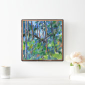 ポール·セザンヌ:『森の中』、絵画セザンヌ スクエア壁時計 (ホーム)