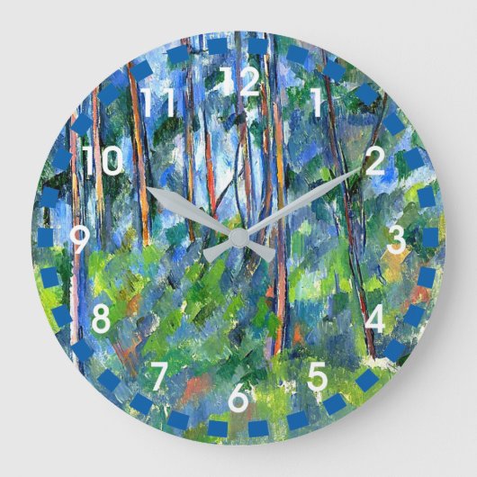 ポール·セザンヌ:『森の中』、絵画セザンヌ ラージ壁時計 (正面)