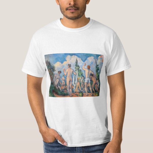 ポール・セザンヌ - 浴者たち Tシャツ (正面)
