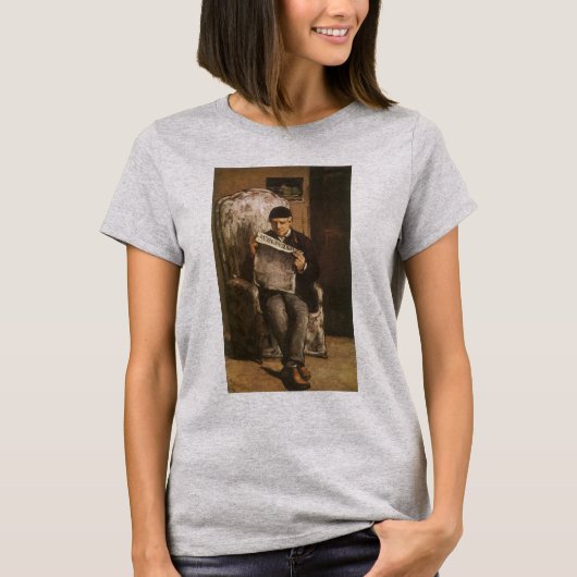 ポール・セザンヌ「画家の父、新聞を読む」 Tシャツ (正面)