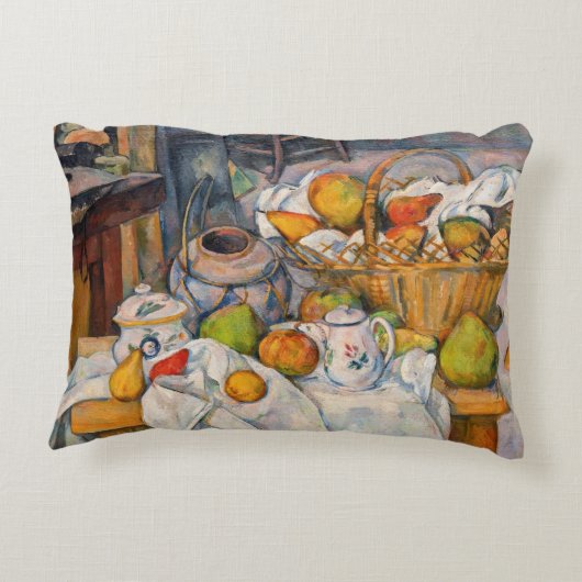 ポール・セザンヌ - 籠のある静物 アクセントクッション (裏面)