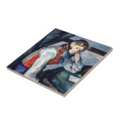 ポール・セザンヌ - 赤いベストの少年 タイル (側面)