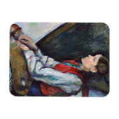 ポール・セザンヌ - 赤いベストの少年 マグネット (横)