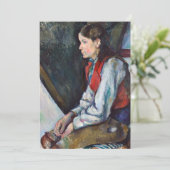 ポール・セザンヌ - 赤いベストの少年 招待状 (スタンド正面)