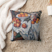 ポール・セザンヌ – 静物詩、リンゴ、オレンジ クッション (ブランケット)