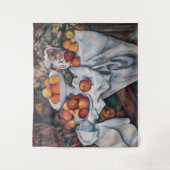 ポール・セザンヌ – 静物詩、リンゴ、オレンジ タペストリー (正面)
