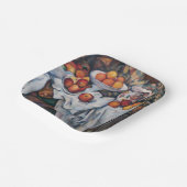 ポール・セザンヌ – 静物詩、リンゴ、オレンジ ペーパープレート (傾斜あり)