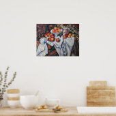 ポール・セザンヌ – 静物詩、リンゴ、オレンジ ポスター (キッチン)