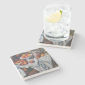 ポール・セザンヌ - 静物、リンゴとオレンジ ストーンコースター (横)