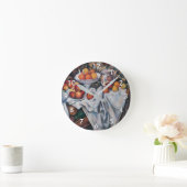 ポール・セザンヌ – 静物/リンゴとオレンジ ラウンド壁時計 (ホーム)