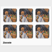 ポール・セザンヌ - 頭蓋骨のある静物 スクエアシール (シート)