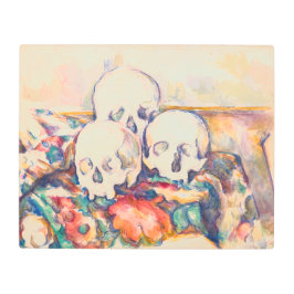 ポール・セザンヌ - 3つの頭蓋骨の水彩画 メタルプリント