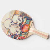 ポール・セザンヌ - 3つの頭蓋骨の水彩画 卓球ラケット (横)