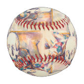 ポール・セザンヌ - 3つの頭蓋骨の水彩画 野球ボール (裏面)