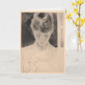 ポール・セザール・ヘレウ氏の挨拶カー絵画ド カード (黄色い花)