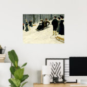 ポール・フィッシャー – Snow Sled Ride in Sondermarken ポスター (ホームオフィス)