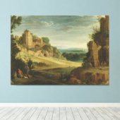 ポール・ブリル・ランドスケープと狩りパーティー キャンバスプリント (インサイチュ (ウッドフロア))