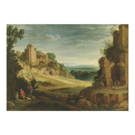 ポール・ブリル・ランドスケープと狩りパーティー フォトプリント            (正面)