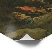 ポール・ブリル・ランドスケープと狩りパーティー ポスター (コーナー)