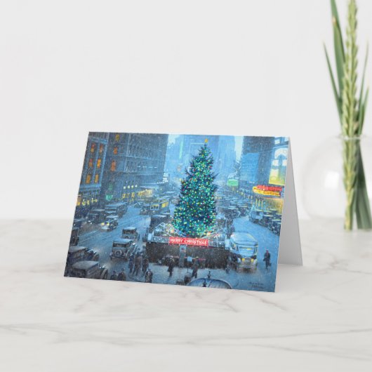 ポール・マクギーの「ニューヨークのクリスマス」カード シーズンカード (正面)