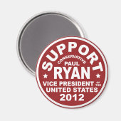 ポール・ライアン副大統領補佐官の支援 マグネット (正面/裏面)