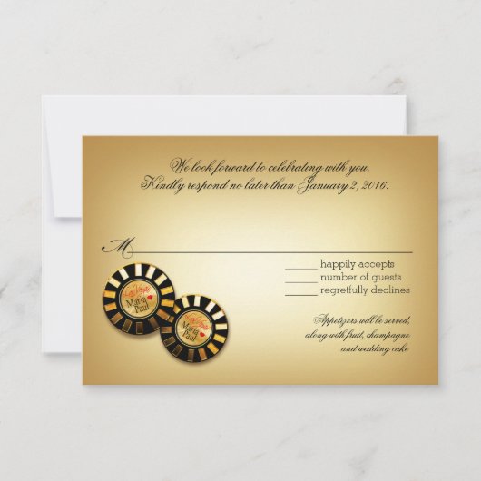 ポール ラスベガス VIP RSVP 返信 | 赤 (正面)