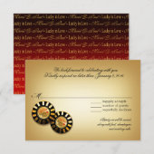 ポール ラスベガス VIP RSVP 返信 | 赤 (正面/裏面)