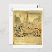 ポール・リビアによるボストン虐殺事件 ポストカード (正面/裏面)