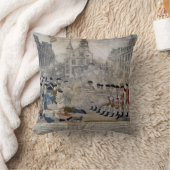 ポール・リビア1770年著ボストン大虐殺 クッション (ブランケット)