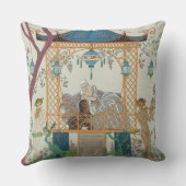 ポール・ヴェルレーヌ著「祝日Galantes」のためのイラストレーション クッション (裏面)