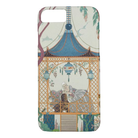 ポール・ヴェルレーヌ著「祝日Galantes」のためのイラストレーション Case-Mate iPhoneケース (裏面)