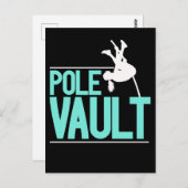 ポール・ヴォールティング女の子ポールバーター ポストカード (正面/裏面)