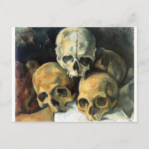ポールCézanne -スカルのピラミッド ポストカード