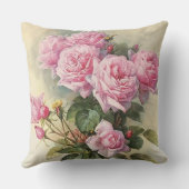 ポールde Longpre著バラそして《昆虫》マルハナバチ クッション (裏面)