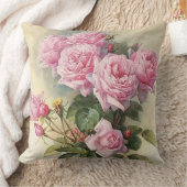 ポールde Longpre著バラそして《昆虫》マルハナバチ クッション (ブランケット)